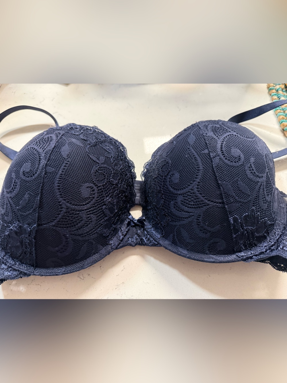 Victoria's Secret Navy Lace Push-Up Bra
